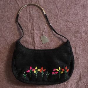 Canadian designed Denim purse with embroidery